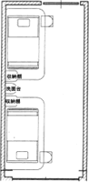 C（2名1室）間取り図